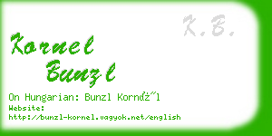 kornel bunzl business card